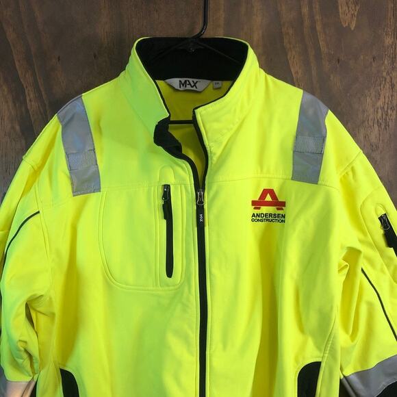 Max Mens Jacket Yellow Black Andersen Construction Workwear PPE 2XL - Picture 2 of 11